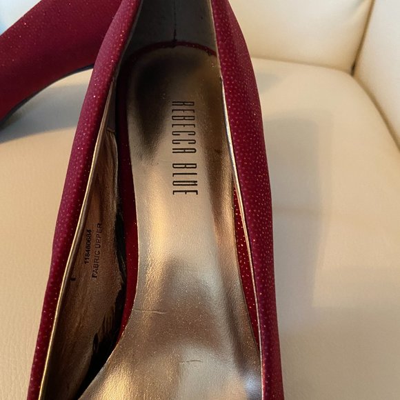 Rebecca Blue Deep Red Heels - Picture 4 of 4